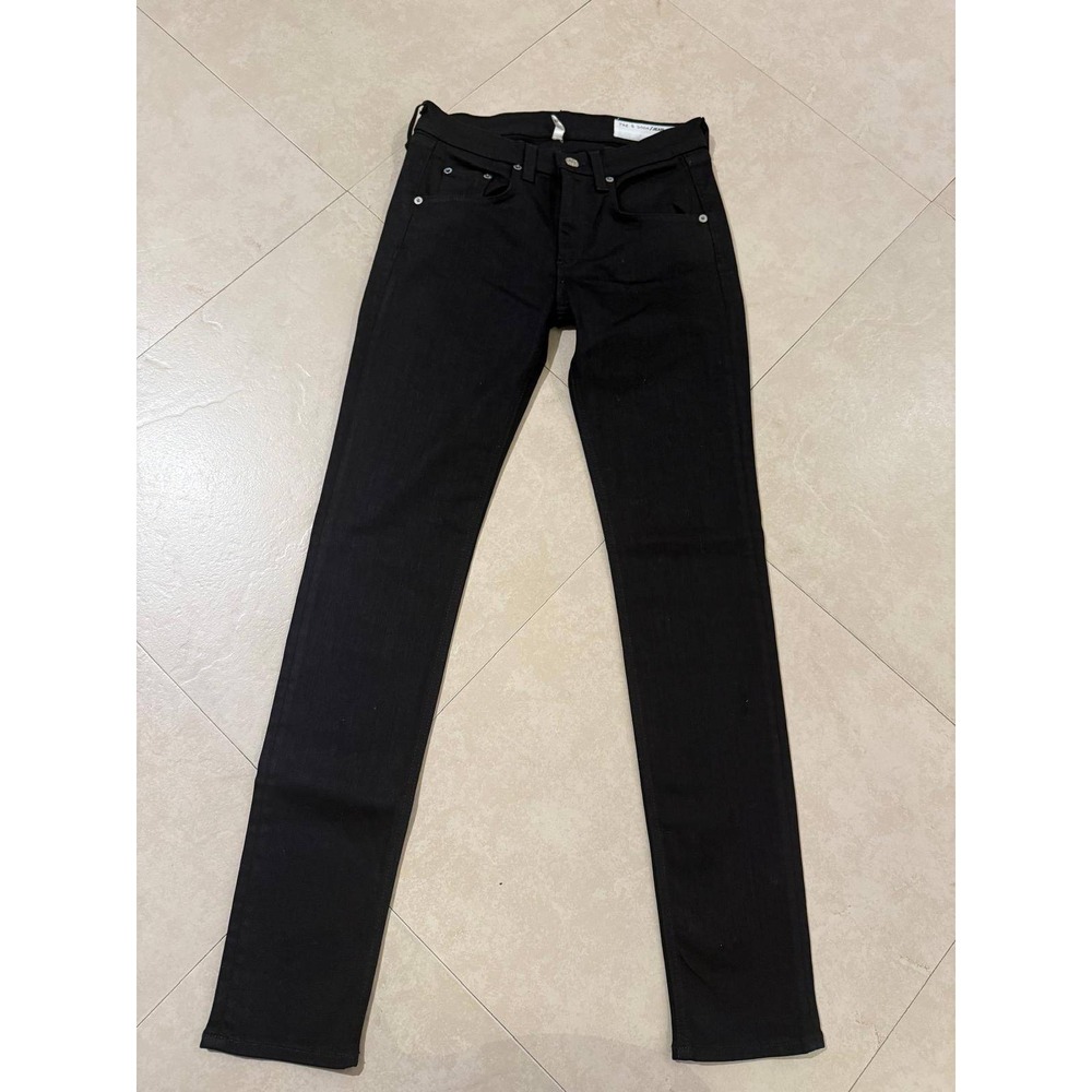 rag &‎ bone/JEAN Skinny Jeans in Coal Black - Size 25 - Made in USA